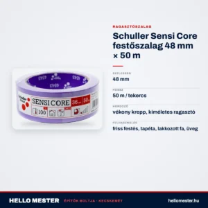 Schuller Sensi Core festőszalag 48 mm × 50 m – műszaki adatok – HelloMester Kecskemét