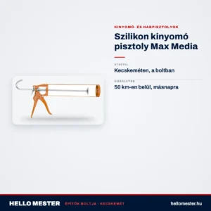 Szilikon kinyomó pisztoly Max Media – műszaki adatok – HelloMester Kecskemét