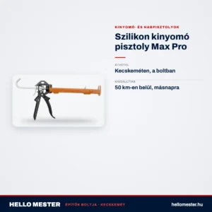 Szilikon kinyomó pisztoly Max Pro – műszaki adatok – HelloMester Kecskemét