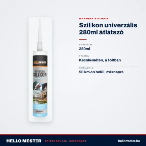 Szilikon univerzális 280ml átlátszó – műszaki adatok – HelloMester Kecskemét