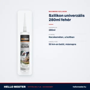 Szilikon univerzális 280ml fehér – műszaki adatok – HelloMester Kecskemét