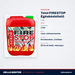 Tetol FIRESTOP Égéskésleltető – 1 l – műszaki adatok – HelloMester Kecskemét