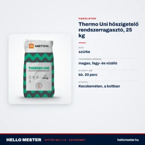Thermo Uni hőszigetelő rendszerragasztó, 25 kg – műszaki adatok – HelloMester Kecskemét