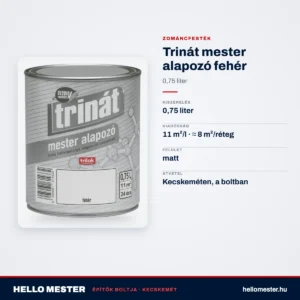 Trinát mester alapozó fehér – 0,75 L – műszaki adatok – HelloMester Kecskemét