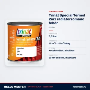 Trinát Special Termol 2in1 radiátorzománc fehér – 0,5 L – műszaki adatok – HelloMester Kecskemét