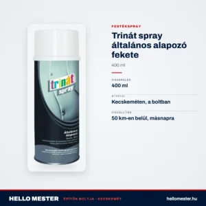 Trinát spray általános alapozó fekete – 400 ml – műszaki adatok – HelloMester Kecskemét