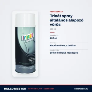 Trinát spray általános alapozó vörös – 400 ml – műszaki adatok – HelloMester Kecskemét