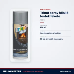 Trinát spray hőálló festék fekete – 400 ml – műszaki adatok – HelloMester Kecskemét
