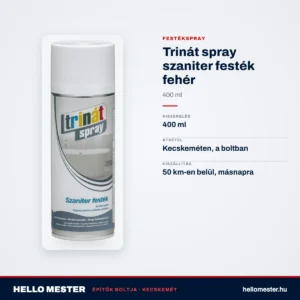 Trinát spray szaniter festék fehér – 400 ml – műszaki adatok – HelloMester Kecskemét