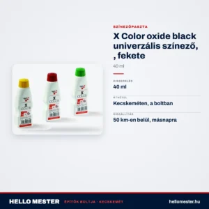 X Color oxide black univerzális színező, 40ml, fekete – műszaki adatok – HelloMester Kecskemét