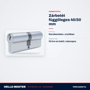 Zárbetét függőleges 40/50 mm – műszaki adatok – HelloMester Kecskemét